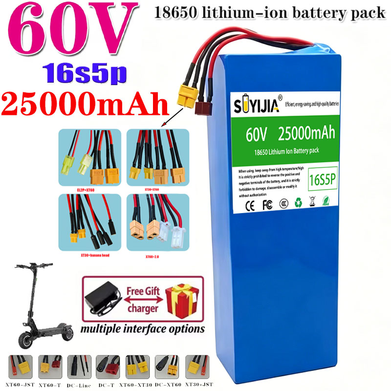 Batterie Au Lithium Pour Moto, - огляд і ціна 60V 30Ah Electric Scooter Battery